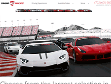 Tablet Screenshot of dreamracing.com